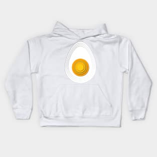 Papercut design of half an egg yolk Kids Hoodie